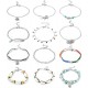 12PCS Ankle Bracelets For Women Anklets Chains Bracelets Foot Set; Length 8'~ 9' With 2'Extender Chain